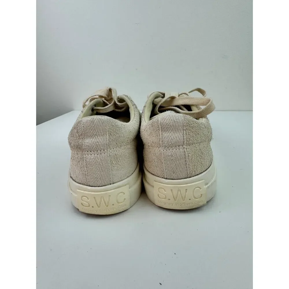 SWC Stepney Workers Club Dellow Suede Low Top Sneakers Beige Casual Size 38